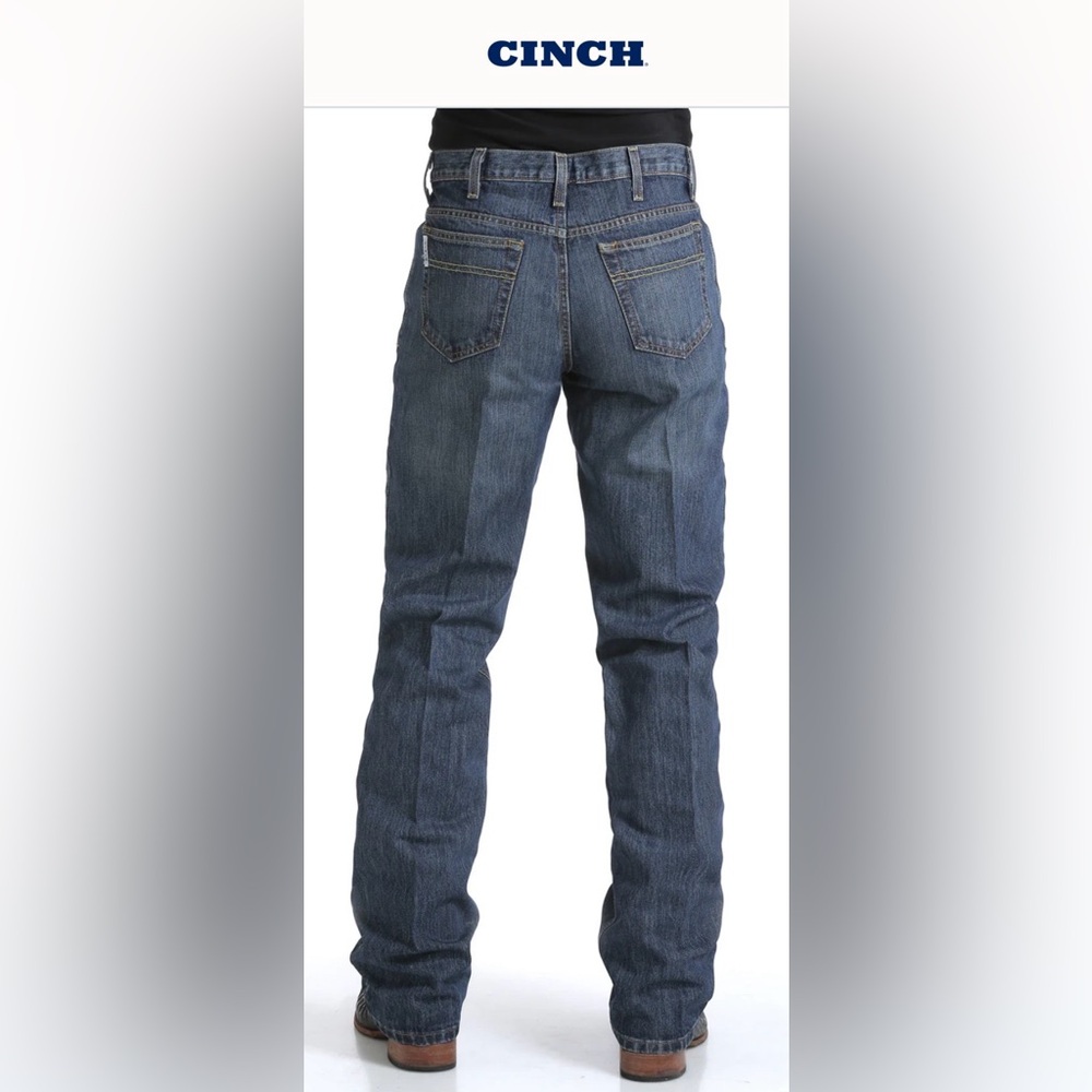 Cinch Men's Straight Blue Jeans 33 x 34 - Picture 3 of 11